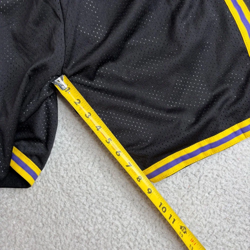 Just Don Mamba Basketball Shorts Mens Small Black Yellow Kobe Bryant 8 24 Mesh